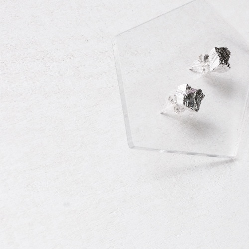 ▪ Square Stone Earring ▪ 方形小石子耳環 ▪ 風景系列 純銀耳環 ▪