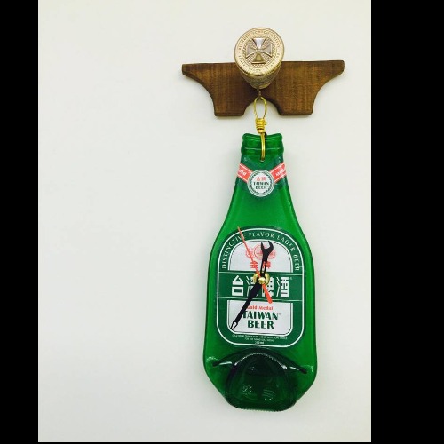 台灣金牌啤酒（小）靜音 長久（酒瓶）平安掛鐘