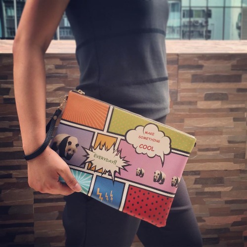 SHUKI 漫畫熊貓 手拿斜揹包 Pop Art Comic Panda Clutch Handbag