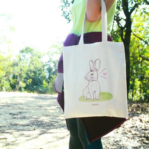 【動物系列】#3 好奇小兔子帆布袋