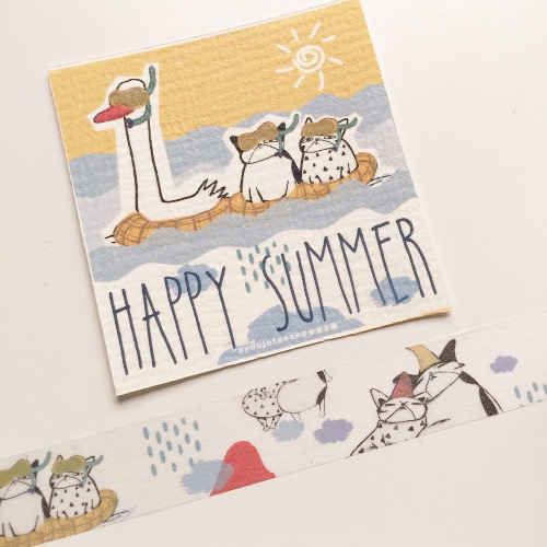 Happy summer 紙膠帶