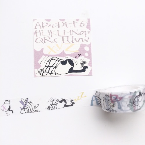 XYZ喵星人教英文 紙膠帶(masking tape)