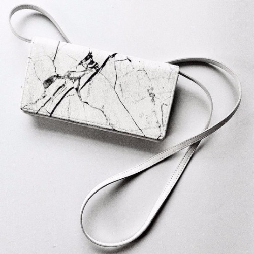 White marble wallet