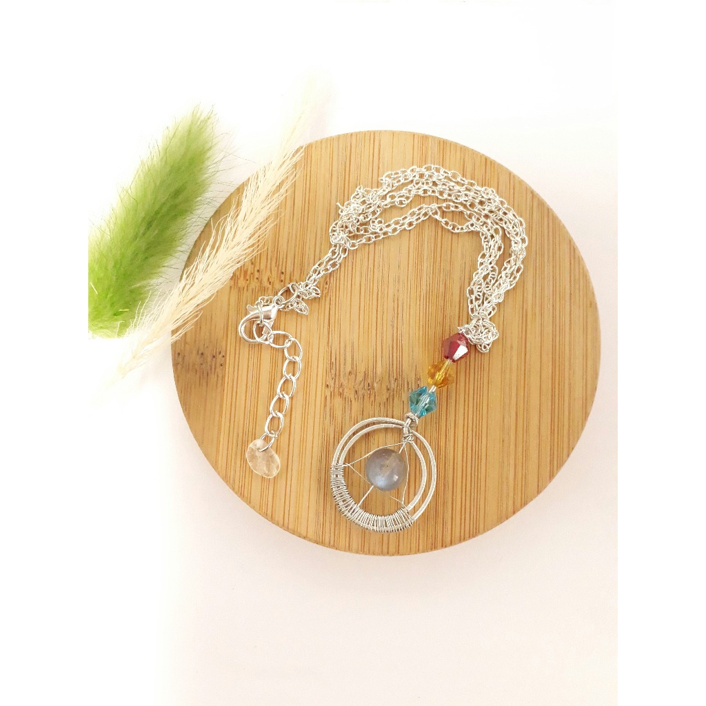 K'S手作設計 天然月光石招緣項鍊 可訂製