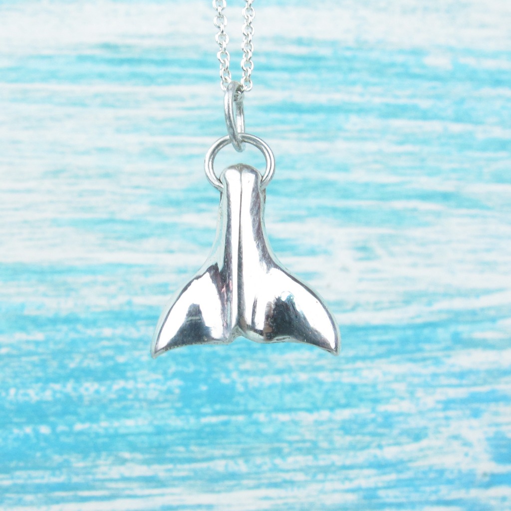 【Diving silver】 925銀海洋潛水銀飾--可愛鯨魚尾項鍊