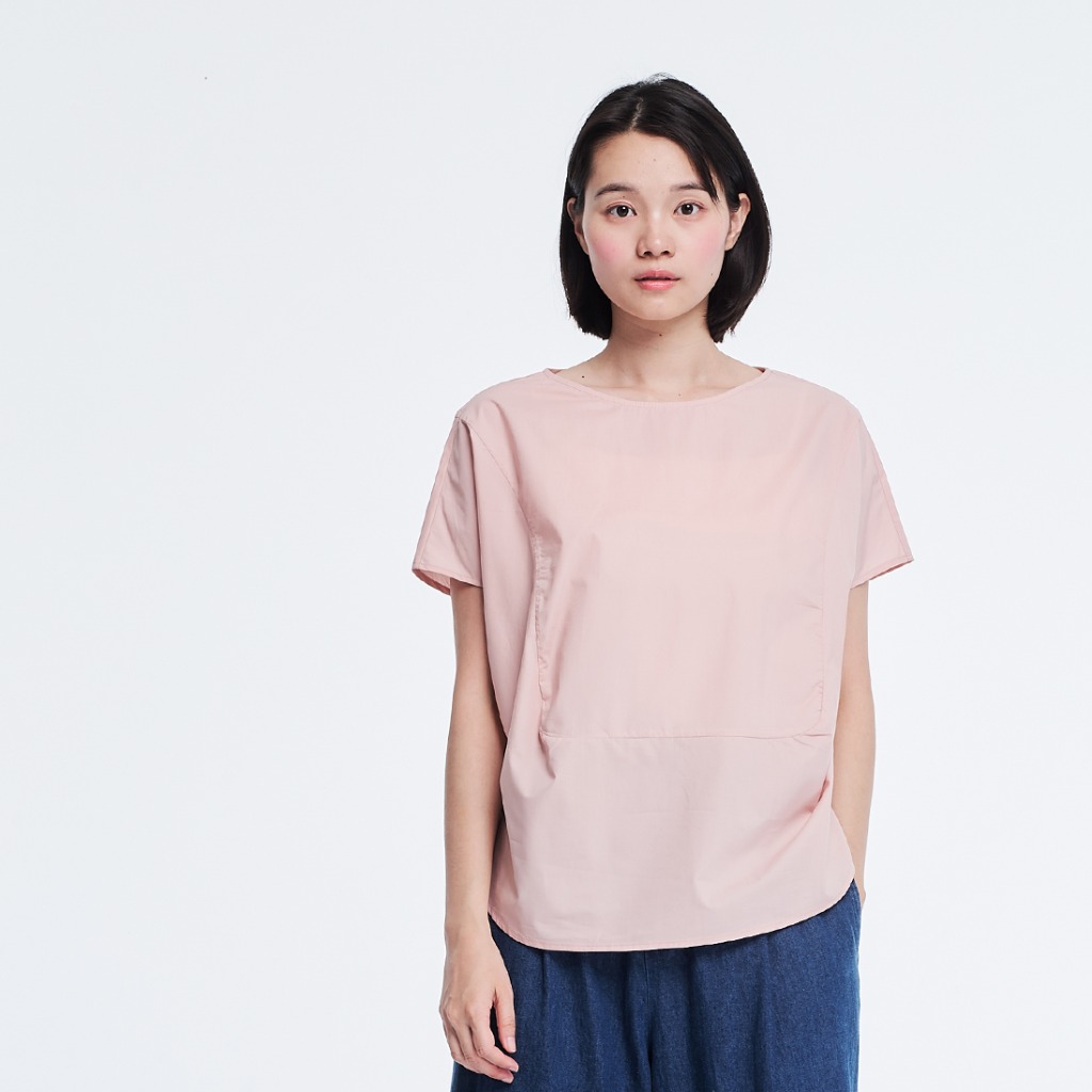 Debbie 方型拼接上衣/櫻花粉