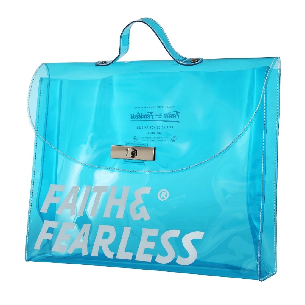 Faith & Fearless PVC FOLDER BAG BLUE 公文袋