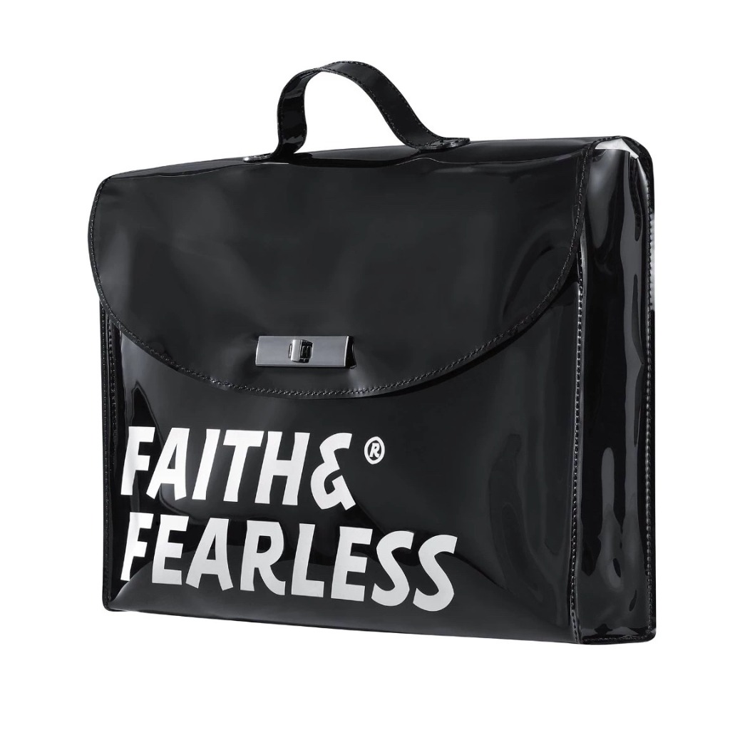 Faith & Fearless PVC FOLDER BLACK 公文袋