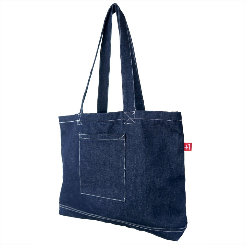 Plus 1 深藍單寧四袋手提袋 Indigo Denim 4-Pocket Totebag