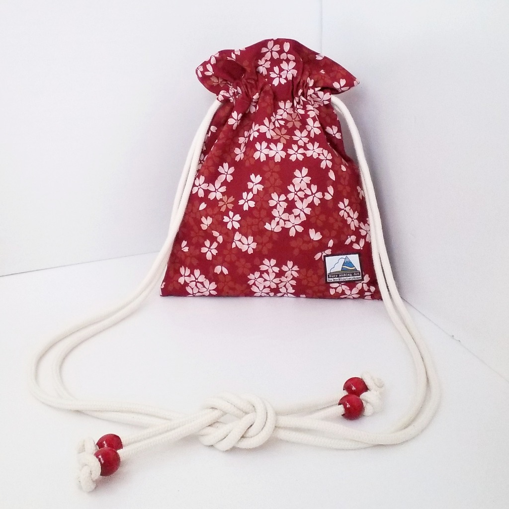 櫻花圖案索繩袋 Sakura Pattern Drawstring Bag