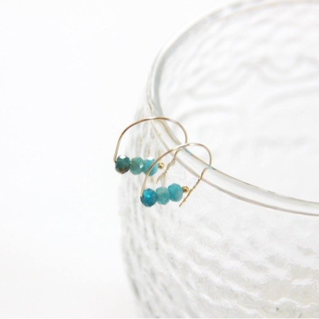 磷灰石耳環 / Apatite Gemstone 14K GF earring