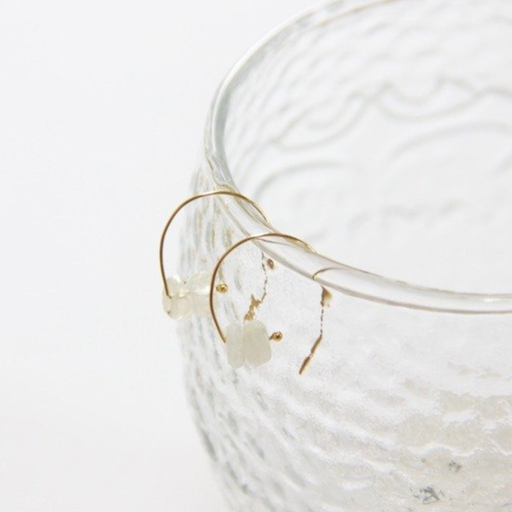 月光石耳環 / Moonstone 14K GF earring