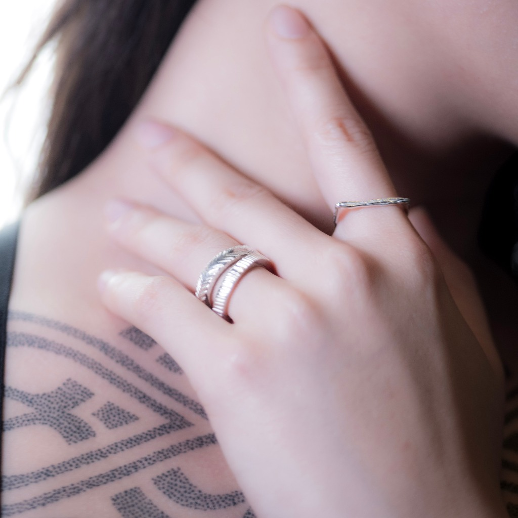 Druzy 系列 - 直 925 純銀戒指