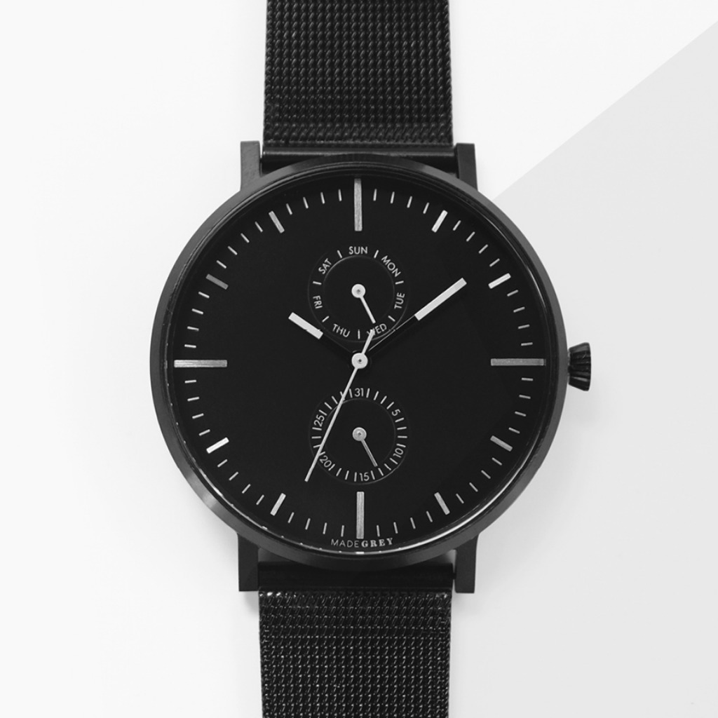 黑色 MG002 手錶 | 鋼帶+皮帶套裝
