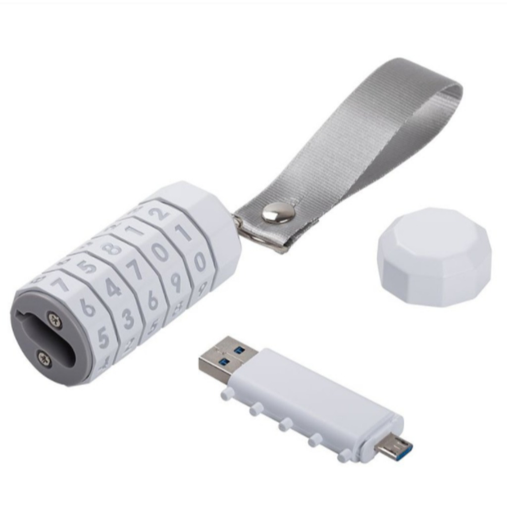 32GB白色密碼雙用隨身碟 Type C lokenToken Micro USB 3.0