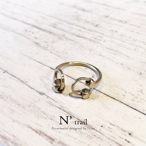 【N' trail】結構重組系列 - 活動黃銅珠戒指